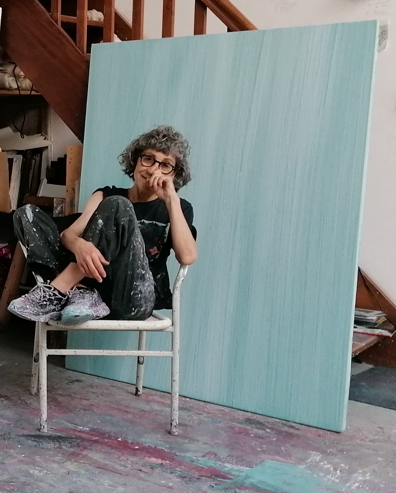 Fadia dans l'atelier